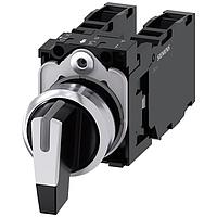 SIEMENS 3SU11502CM601NA0 Keylock Switches SEL,SW,3POS,MOM,Long Handle,White