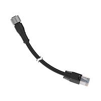 Banner Engineering STPF-M12-820 Specialized Cables Cordset: Double Ended A-Code M12 to RJ45; 4-pin Straight Female; 8-pin Straight Male Connectors with Shield; 6.1 m (20.01 ft) Black PVC Jacket; Nickel-Plated Brass Coupling Nuts