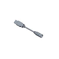 Amphenol LTW MUB20FL-NAML-QA002 Circular MIL Spec Connector USB, Micro B 2.0, Plastic, 1.8A+1A, Female Connector, Straight-to-Straight, Snap-in, Overmolded Double Ended, Length 2000mm, IP67