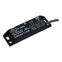 Carlo Gavazzi SMSAP11AB02M Industrial Hall Effect / Magnetic Sensors Safety magnetic sensor, Rectangular plastic  housing, 2m cable, 1NO+1NC output reed contacts, ,  Max switching voltage 120Vac/50vdc, Max switching current 100mA, Max switching power 12VA, Operating temp. -20C  - +70C, IP67.
