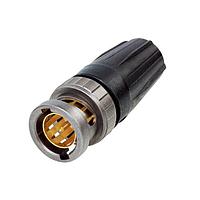 NEUTRIK NBNC75BLP9X-D RF Connectors / Coaxial Connectors Cable end BNC rearTWIST without rear boot -Cable O.D. 4 - 8mm - antraloy plating - use Die DIE-R-BNCX-PDG  - 75 Ohm UHD, bulk