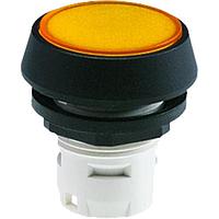 RAFI 1.30.070.021/1403 Switch Actuators PB ROUND BLACK COLLAR/YEL