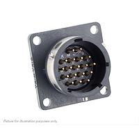 Eaton Souriau-Sunbank UTGX014D18P Receptacles Square flange receptacle, without backshell, with 18 male PCB contacts, IP68/69K in unmated conditions