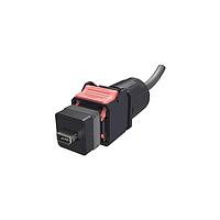 Amphenol NDHN4B3A30A Ethernet Cables / Networking Cables Rectangular Push Pull ix IP67  Cable , NDH,  Ix B Key to Pigtail , 30u" Gold , 03m