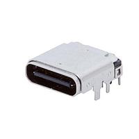 Same Sky (formerly CUI Devices) UJ32-C-H-G-MSMT-1-P24-TR USB Type C Type C, 3.2, Horizontal,Gold Plated 3u, Mid Surface Mount, 24 pin, T&R