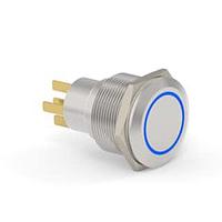 Alcoswitch - TE Connectivity 4-2213772-0 Pushbutton Switches AV22 SPL 0.4VA MOVE RING LED BLUE 24V