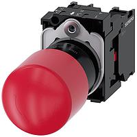 SIEMENS 3SU11001GB201PA0 Push Turn EMERG. STOP mushroom pushb.. 30mm. red