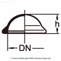 SciLab SL.Re2092 DURAN-glass 45º DN 120-Standard Flange Lid, 5-neck, Center- 24/40, 4×15ºSide 24/40