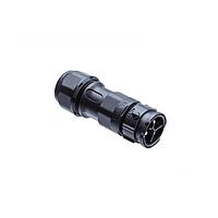 Amphenol LTW DC-04BMMB-QL8LPP Standard Circular Connector X-Lok, Large Size, Plastic, 20A, 04 pins, Male Connector, Male Contact, Straight, Push Lock, Screw-in, Field Installable, F12.0 - F14.0mm, IP68