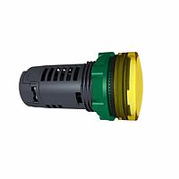 SCHNEIDER XB5EVG8 Panel Mount Indicators / Switch Indicators Monolithic Pilot light, complete, 120V, Yellow