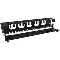 Hammond Manufacturing PCMDS19005BK1 Cable Managers Cable Manager w/Door 5.25" Finger Panel