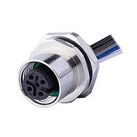Same Sky (formerly CUI Devices) CDM1226-03A-FW-R16-050-67 Straight M12 Female Panel mount, Solder Type, Rear Fastened M16*1.5?ACode 3PIN , Screw Copper alloy, 050M