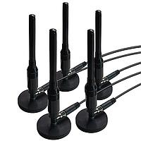 KrakenRF KRAKENANT-01 Outdoor Antennas A set of five magnetic whip antennas that can be used with the KrakenSDR for direction finding. The magnets are strong enough to secure the antennas to the roof of a moving car.