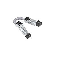 Amphenol Canada DRPC22A003910 Ethernet Cables / Networking Cables Cable, Cat6A, Industrial RJ45, 45 deg  top exit to straight exit, 24AWG, 1.0m, gold flash