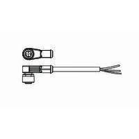 AMP Connectors - TE Connectivity 2273104-1 Sensor Cables / Actuator Cables 4pos PUR 1.5m M12agl sckt pig SH 2 LED A