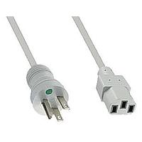 Qualtek Electronics 233008-06 AC Power Hospital Grade Cord 8' GRY HOSPITL GRADE