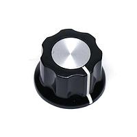 APEM MPKES60B1/8 Cylindrical Knob with Skirt Control knob fluted ln indctr-sde&skirt