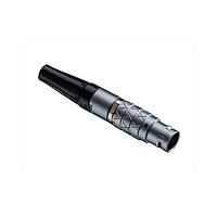 Amphenol LTW FLBD-02FGMS-GCP-214 Circular Push Pull Connectors FLOS, B Series D Size, Metal, 25A, 02 pins, Male Connector, Male Contact, Straight, Push Pull, Solder, Field Installable, F6.3 - F7.2mm, IP50