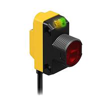 Banner Engineering QS18VN6FF100Q Photoelectric Sensors WORLD-BEAM QS18 Series: Fixed-Field; Range: 100 mm cutoff; Output: Complementary Solid-State NPN; 150 mm (6 in) 4-pin M8 Pigtail QD