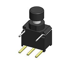 Dailywell 8US8WR2C2M6RES Sealed Sealed Ultraminiature Pushbutton SPDT switch on-mom right angle pc thru-hole