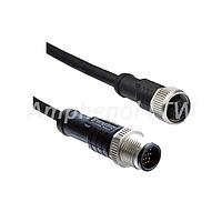 Amphenol LTW MSAS17ML-SASFL-SB004 Sensor Cables / Actuator Cables M12 Circular Metric Connector, A Code, Metal, 1.5A, 17 pins, Male Connector, Male Contact, Straight-to-Straight, Screw Thread, Overmolded Double Ended, Length 4000mm, IP68 / IP69K