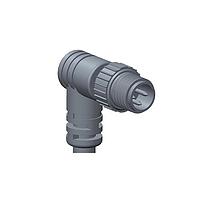 Amphenol LTW 8-04AMMM-SR7B03 Sensor Cables / Actuator Cables M8 Circular Metric Connector, A Code, Metal, 3A, 04 pins, Male Connector, Male Contact, Right Angle, Screw Thread, Overmolded, Length 3000mm, IP67 Mated