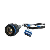 Amphenol Socapex TV06UCOMUSB3SZN11P Micro USB Type A Connectors TV MICROCOM-USB3 PLU T, BLACK ZINC NICKEL