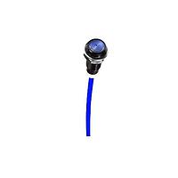 BIVAR LC4-6.000-F9PD67PR-6 Flexible Light Pipes Light Pipe, Flexible, 2mm. Fiber Optic Core, 9.0mm. Diffused Low Profile Lens, 6.0in. Length, Blue