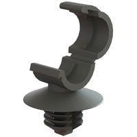 Essentra Components HLCC-1BK Hinged Locking Clamp Cable Clamp,Blind Hole Mount,Black