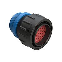 Amphenol SINE Systems AHDP06-24-31PR-STA Connectors 31 Position Plug, Pin, Shell Size 24, Reduced Diameter Seal (Blue), Small Thread Adapter
