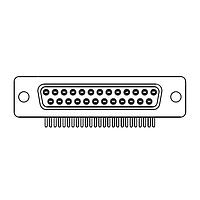NorComp 173-E50-213R002 D-Sub Connectors - Standard Density .283 RIGHT ANGLE / MACHINED