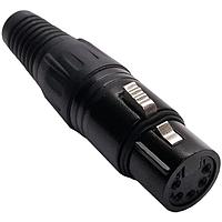 Io Audio Technologies IO-XLR5-F-BK Cable Connectors Professional 5-Pin XLR Receptacle, Female, Silver