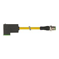 Murrelektronik 7000-41041-0160100 Sensor Cables / Actuator Cables M12 MALE 0 / MSUD VALVE PLUG FORM CI 9.4 MM, PVC 3X0.75 YELLOW, 1m