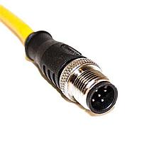 Mueller C5A06M002 Sensor Cables / Actuator Cables M12 Cordset, 5-Position Male Straight to Open End, 22 AWG, 2M