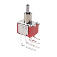 E-Switch 100DP1T2B4M7QE Toggle Switches 5A 120VAC/28VDC On-None-On PC Mnt