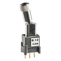 NKK Switches B12LP Process Sealed Subminiature Antistatic Toggles ON-ON LOCKING LEVER STRAIGHT PC .4VA