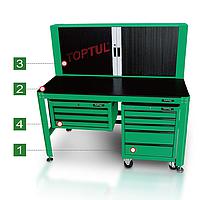 TOPTUL TAAA1607 + TAAD1602 + TCAB0501 + GCAZ0005 - 157PCS Tools of Workbench