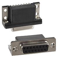 NorComp 183-015-213R541 Receptacle Female .590" Footprint D-Sub 15 Position Right Angle Dip Solder