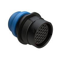 Amphenol SINE Systems AHDP04-24-31SR-STA Connectors 31 Position Receptacle, Socket, Shell Size 24, Reduced Diameter Seal (Blue), Small Thread Adapter