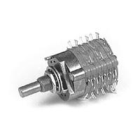 Electroswitch C4D1504S-A Rotary Switches .5A 28VDC, 1.5" dia, 15P, 4 positions, Shorting, Adjustable, 30 index angle, Solder Lug, 0.5in shaft, 195 flat angle, 0.375 bushing