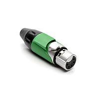 Amphenol Audio AX5F5M-AU Connectors 5P SOCKET F PLUG GLD W GRN MRK SLEEVE