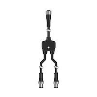 Banner Engineering CSB-M1281M1241M1240.75 Splitter Cables M12 Quick Disconnect Splitter Cable; 8-pin female M12 1 foot; Branch 1: 4-pin male M12 1 foot; Branch 2: 4-pin male M12 0.75 ft