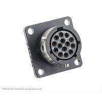 Eaton Souriau-Sunbank UTGX012E14S Receptacles Square flange receptacle, without backshell, with 14 female solder contacts, IP68/69K in unmated conditions