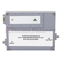 Fairview SPA-030-50-50-SMA 50 dB Gain High Power High Gain Amplifier at 50 Watt Psat Operating From 1 GHz to 3 GHz with SMA