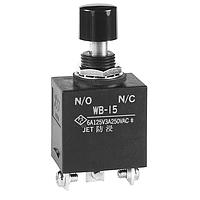NKK Switches WB15T-DA Pushbutton Switches SPDT ON-NONE-(ON) SCREW LUG SEALED