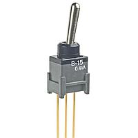 NKK Switches B15AW Process Sealed Subminiature Antistatic Toggles SPDT ON-(ON) .394 BAT EXTENDED PC .4VA