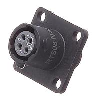 Amphenol SINE Systems RTS08N4S Connectors Square Flange RCPT 4 POS SZ 8 Socket