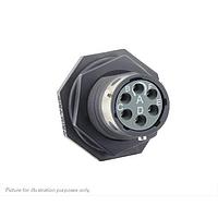 Eaton Souriau-Sunbank UTGX710D6S Receptacles Jam nut receptacle, without backshell, with 6 female PCB contacts, IP68/69K in unmated conditions