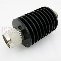 Fairview  SA3N10W-02 2 dB Fixed Attenuator N Male To N Female Up To 3 GHz Rated To 10 Watts With Black Aluminum Heatsink Body