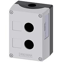 SIEMENS 3SU18520AA000AB1 Enclosure ENC METAL,GREY TOP, 2 HOLE, 22MM,EMPTY